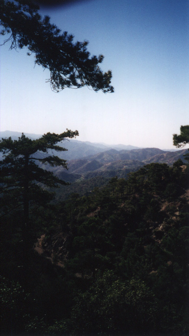 The view from the Troodos mountains was breathtaking...